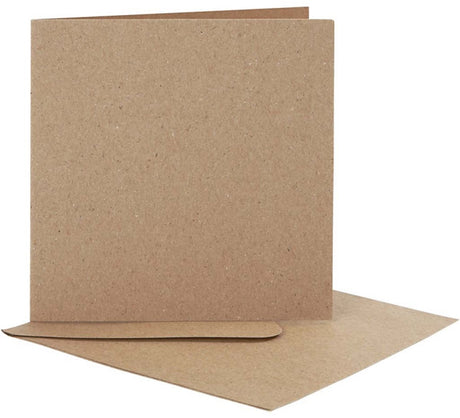 Creativ company blank kartons met envelope kaart 125x12.5 cm envelop 135x13.5 cm 10 sets naturel
