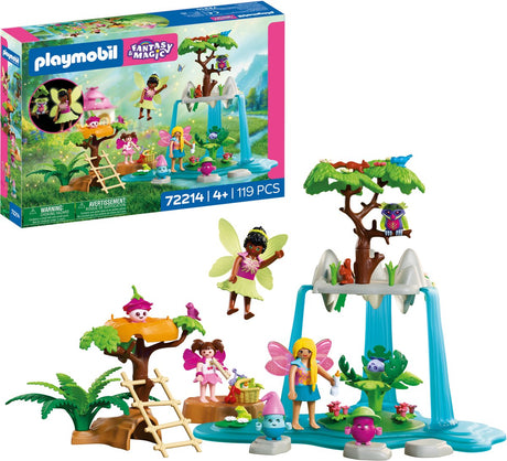 Playmobil | fantasy magic | magische ontmoetingsplaats | waterval-speelset met feeën, joylings, baby-joylings en bosdieren | voor kinderen vanaf 4 jaar | 72214