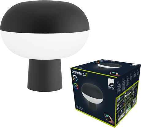 Eglo marini-z tafellamp - 22 cm - zwart wit - instelbaar rgb wit licht - dimbaar - zigbee