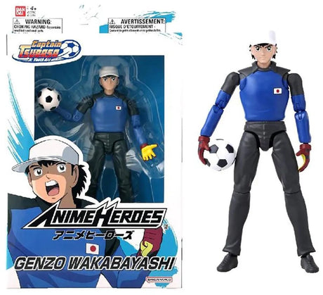 Bandai - anime heroes - captain tsubasa - anime heroes figuur 17 cm - genzo wakabayashi - actiefiguur met accessoires - manga figuur - 37792