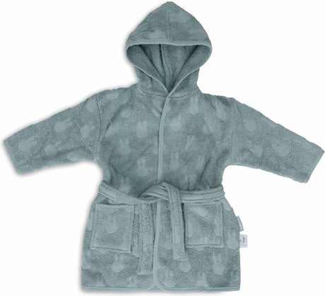 Jollein badjas badstof 1-2 jaar miffy jacquard sea green 1-2 jaar