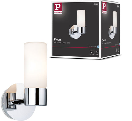Paulmann wandlamp eleon ip44 g9 230v max. 33w dimbaar chroom, satijn