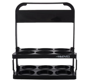 Avento inklapbaar draagrek - voor 6 bidons - zwart - 28 x 33.5 x 17.5 cm