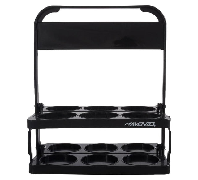 Avento inklapbaar draagrek - voor 6 bidons - zwart - 28 x 33.5 x 17.5 cm