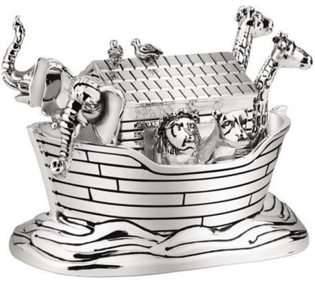 Zilverstad - muziekdoosje noah's ark zilver kleur