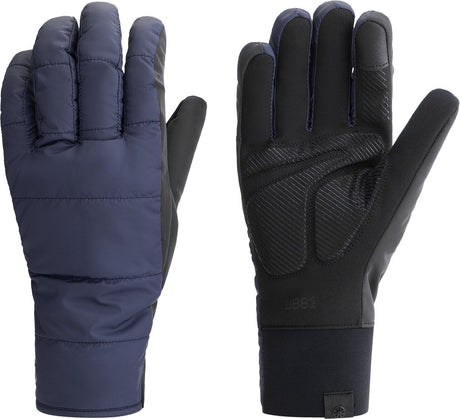 Bbb cycling puffershield fietshandschoenen winter - 0 - 5 ℃ - wind waterproof - wielrenhandschoenen heren en dames - donker blauw - maat s - bwg-41 s