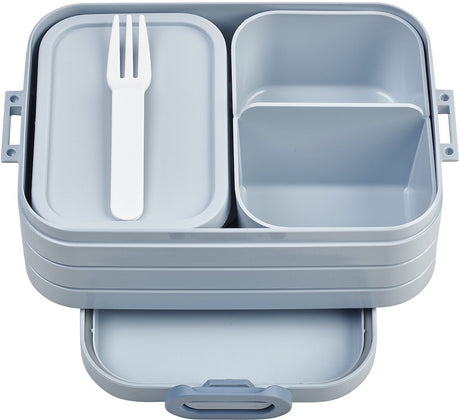 Mepal bento lunchbox midi - broodtrommel - 4 boterhammen - nordic blue
