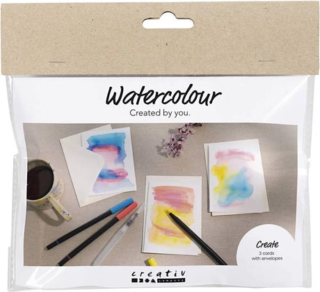 Creativ company mini hobbyset aquarel kaarten en enveloppen