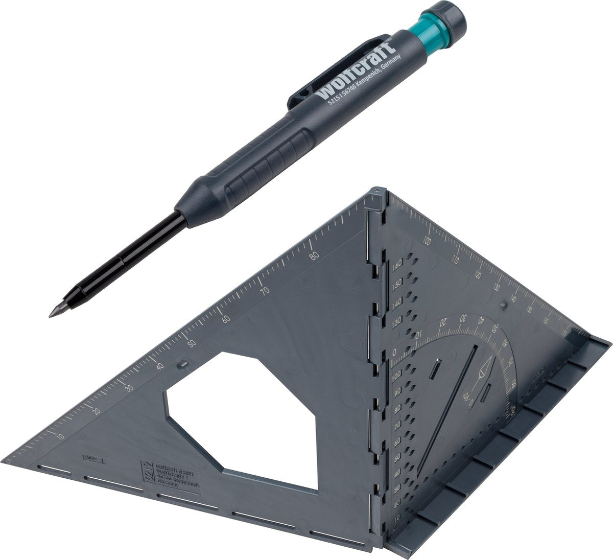 Wolfcraft - 3d winkelhaak - projectset 'meten en markeren' - 8659000