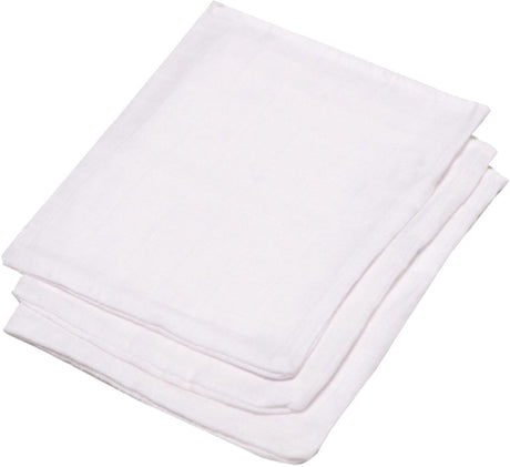 Meyco baby uni washandjes - 3-pack - hydrofiel - white - 20x17cm