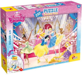 Lisciani - disney princess - double face - puzzel - 250 stukjes