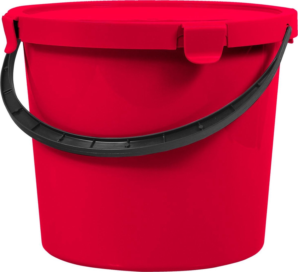 Plast team berry - emmer met deksel - rood - 10l