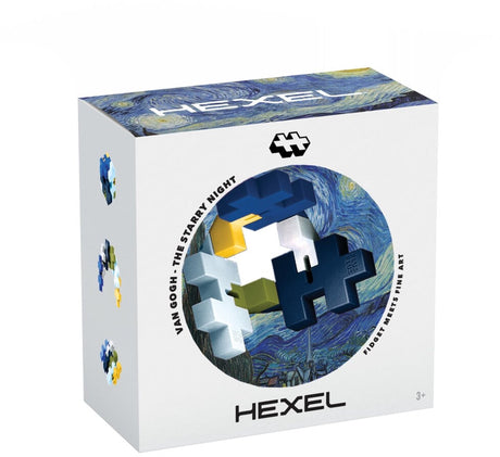 Plus-plus hexel van gogh sterrennacht fidget toy - 4363 - fidget speelgoed - sensorisch speelgoed - stressbal alternatief - vanaf 3 jaar