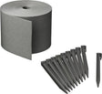 Nature - borderrandset - h15cm x 10m - met grondpennen - grijs