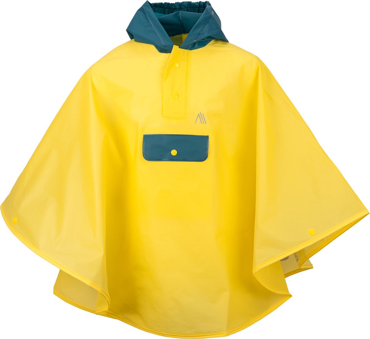 Ralka regenponcho - kinderen - geel - maat 116 128 - met capuchon - 100% eva