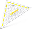 Aristo tekendriehoek - schaalverdeling 22cm - onbuigzaam - transparant - met afneembare greep - ar-1650 4