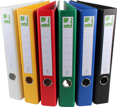 Q-connect ordner, voor ft a4, volledig uit pp, rug van 5 cm, geassorteerde kleuren