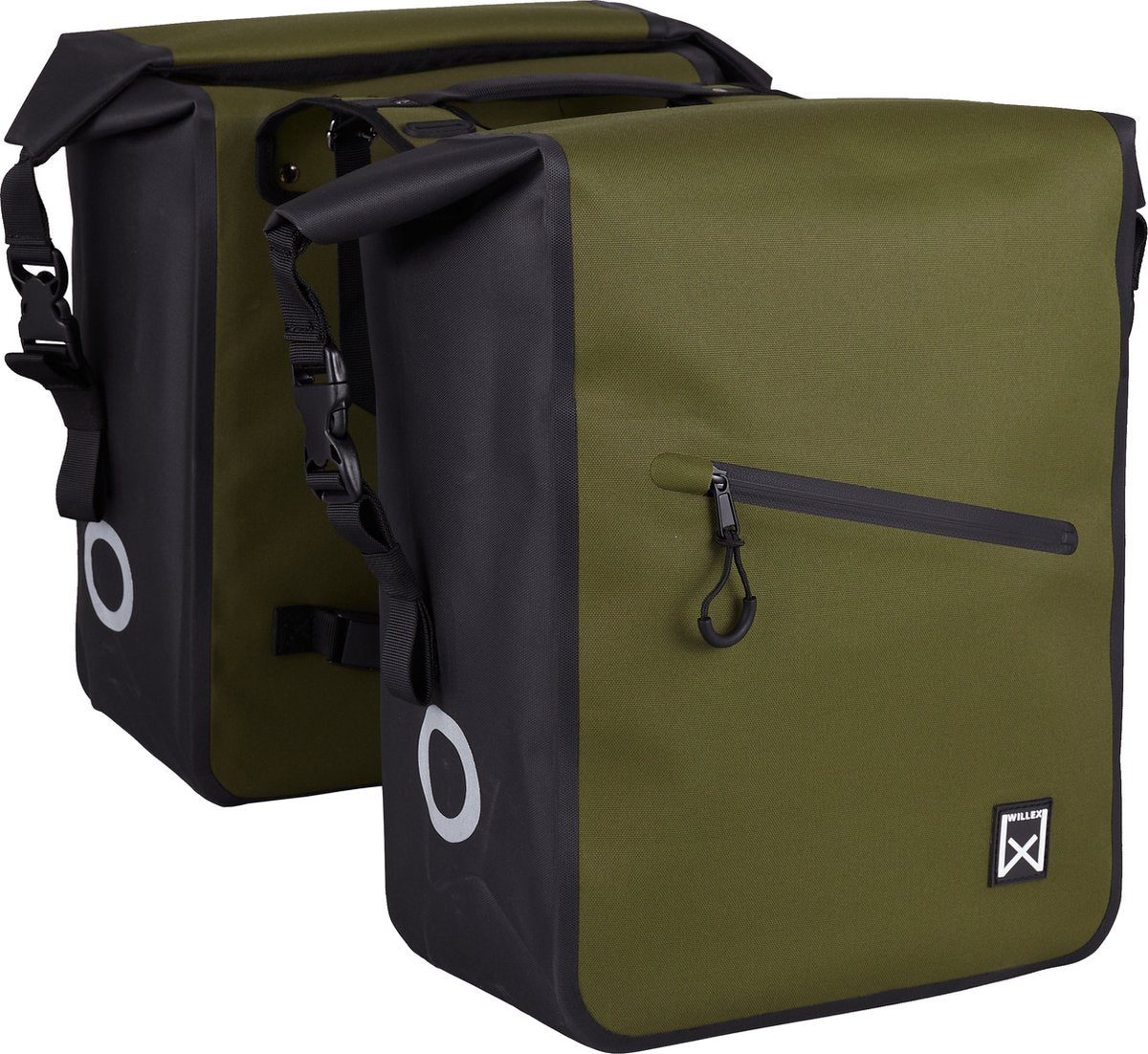 Willex dubbele tas combi 100% waterdicht groen