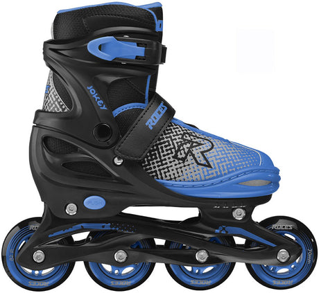 Roces jokey x verstelbare skeelers jongens - inline skates - meegroei skates - zwart blauw - maat 38-41