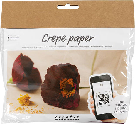 Creativ company mini hobbyset crepepapier klaprozen