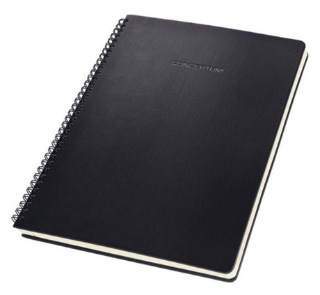 Sigel - spiraal notitieboek - conceptum - a4 - zwart - hardcover - 160 pagina's - lijn - 80 grams papier - si-co821