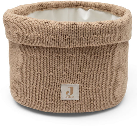 Jollein commode mandje - sprinkle knit - hazel - ø19 cm