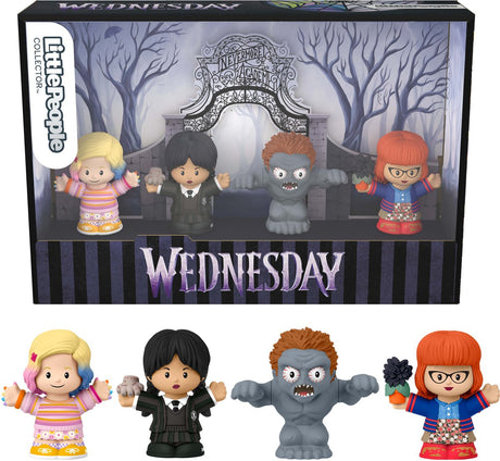 Fisher-price little people collector wednesday speciale editie set voor volwassenen en fans - 4 figuren