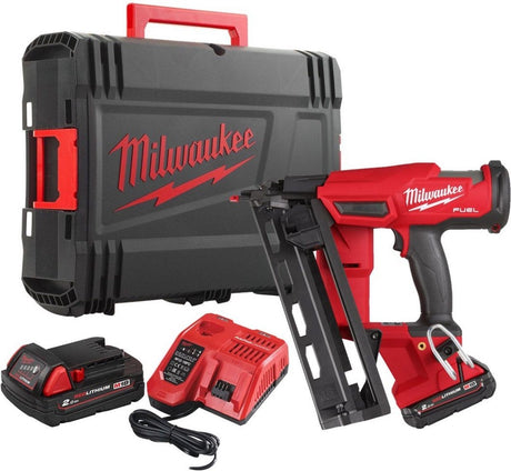 Milwaukee m18 fuel™ fn16ga-202x accu afwerktacker 16ga 18v 2.0ah in hd-box - 4933478092