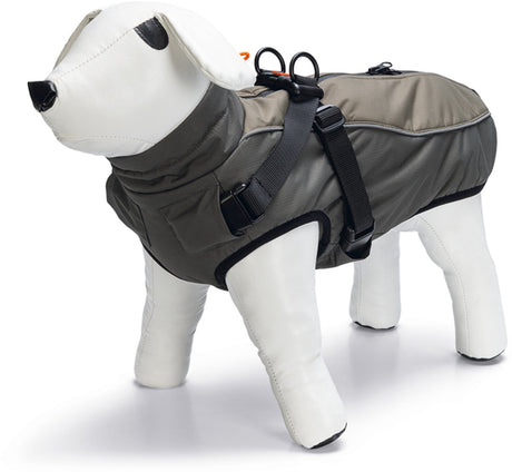 Beeztees milo - hondenjas + hondentuig - grijs - 32 cm