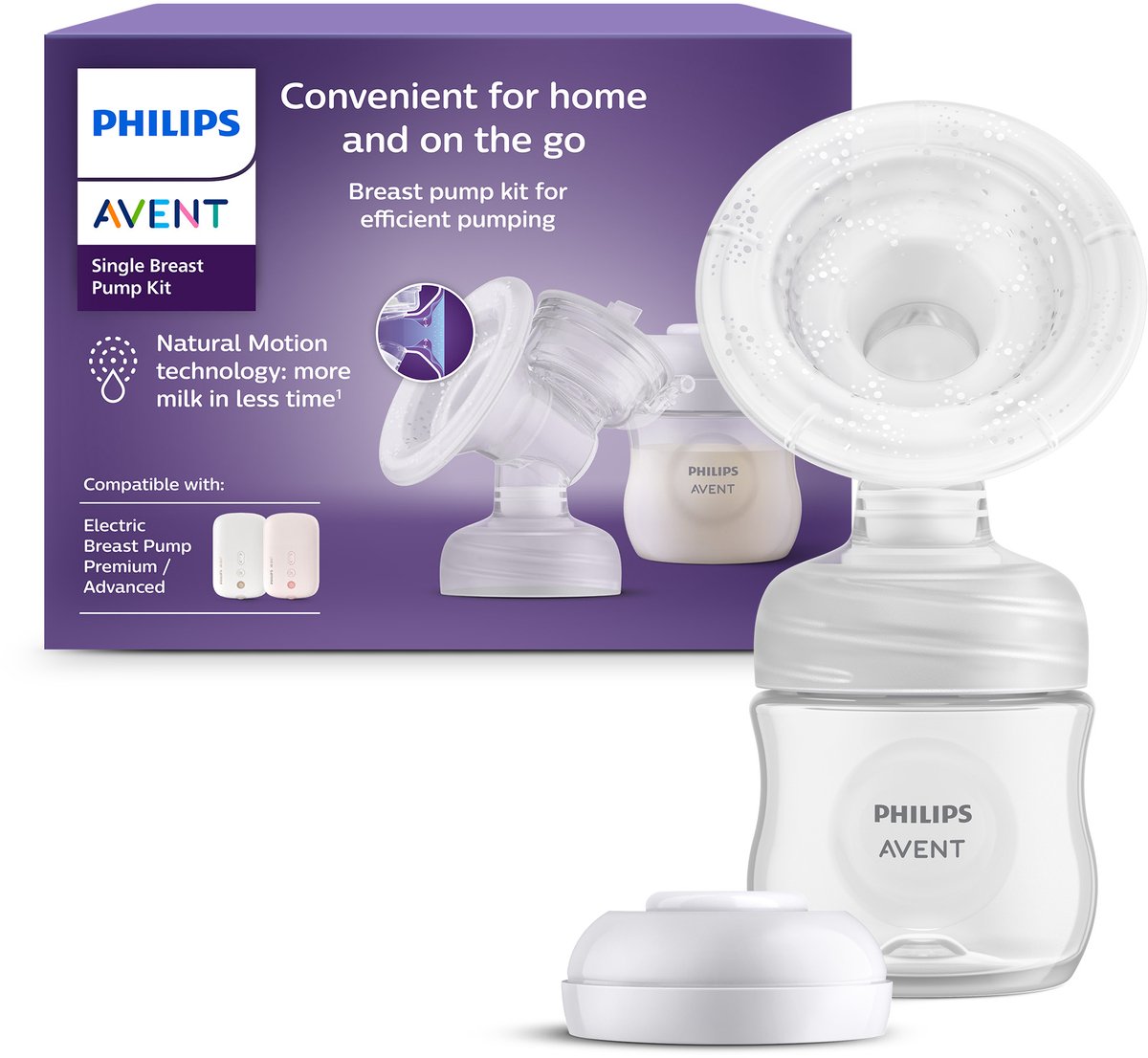 Philips avent extra kolfset - enkele elektrische borstkolf - uitbreidingsset - comfortabele siliconen kussens - scf337 01