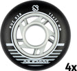 Nijdam inline skate wielen set - 72x24 mm - 4st - black zwart