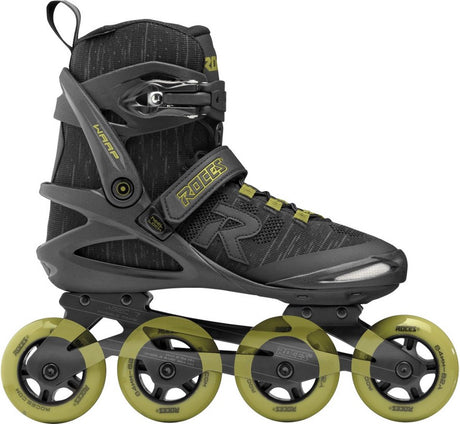 Roces warp thread tif 84 skeelers unisex - 4x84mm wielen - fitness inline skates - zwart groen - maat 42