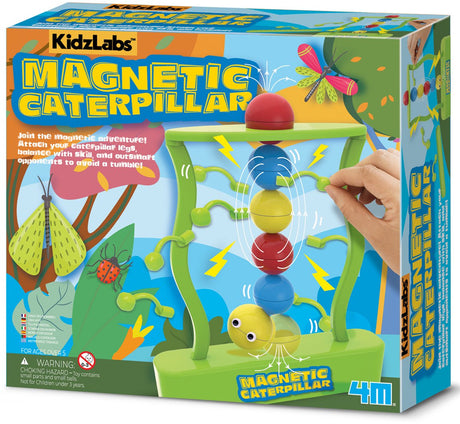 4m wetenschap en spel - creëer een magnetische rups - magneten - kidzlabs - 5 jaar