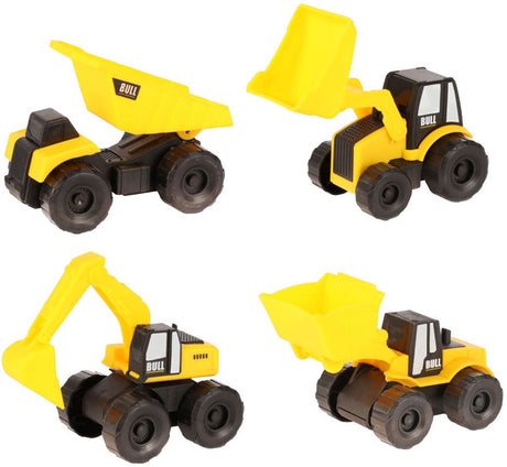 Toi-toys vehicool bouwvoertuigen set - 4st