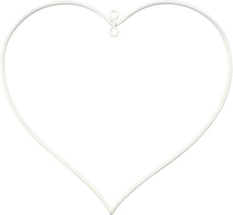 Creativ company cc metalen hart wit 13x13cm 10 stuks