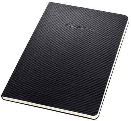 Sigel schrijfblok a5 - conceptum - softcover - gelinieerd - zwart - si-co803