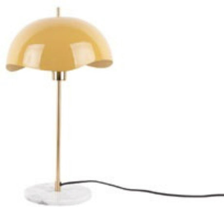 Leitmotiv tafellamp waved dome - geel - 30x30x56cm - modern