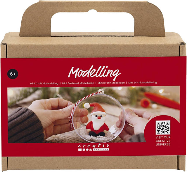 Creativ company mini hobbyset boetseren kerstbal kerstman