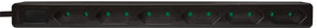 Logilink lps231b stekkerdoos 6-voudig zwart eurostekker 1 stuk(s)