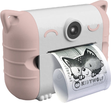 Kidywolf kidyprint roze thermische kindercamera – instant camera voor kinderen met direct print -5+