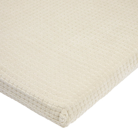 Meyco baby pebble hoeslaken boxmatras - deluxe jacquard - soft sand - 75x95cm