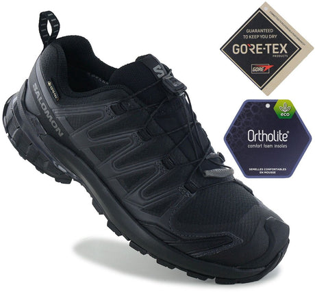 Salomon - xa pro 3d v9 gore-tex w - lage wandelschoenen dames - black black white