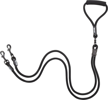 Rebel petz adjustable double dog leash - large l