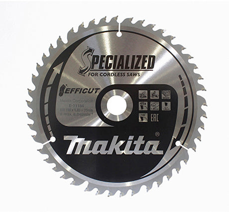Makita 190 x 20 mm 45-tands afkortzaagblad hout | efficut - e-11184