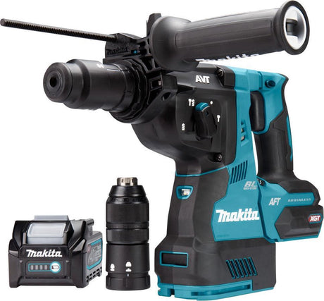 Makita hr002gm204 40v li-ion accu sds-plus combihamer set (2x 4,0ah) incl. stofafzuigsysteem in mbox - 2,9j - koolborstelloos