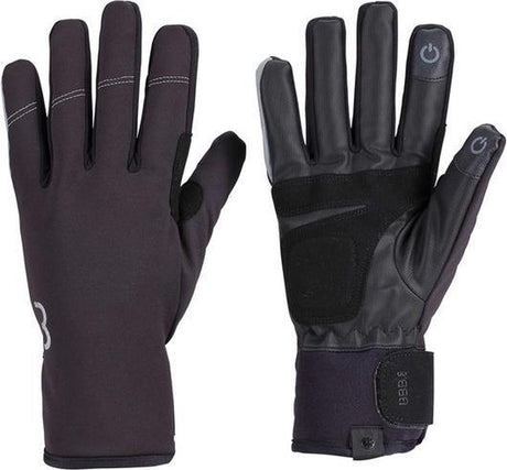 Bbb cycling coldshield fietshandschoenen winter - 5 - 10 ℃ - winddichte wielrenhandschoenen - waterproof fietshandschoenen heren dames - touchscreen compatibel - zwart - maat s - bwg-37
