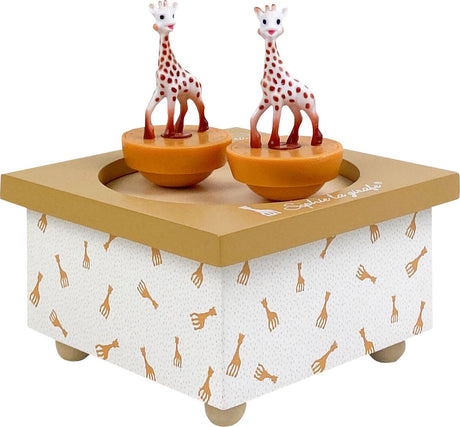 Sophie la girafe sophie de giraf muziekdoosje - dansende sophie's - baby muziekdoos - kraamcadeau - babyshower cadeau - vanaf 12 maanden - 11.5x11.5x8.5 cm - karamel