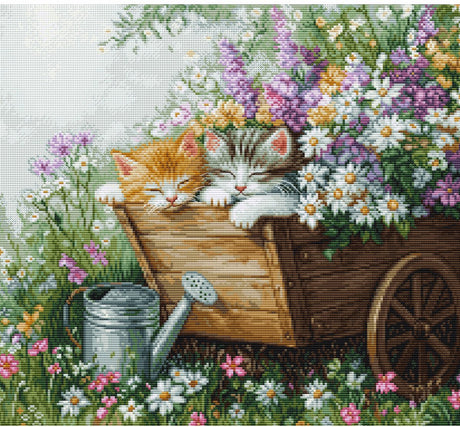 Luca-s borduurpakket - kitten's sleep - katteslaapje - bu5093