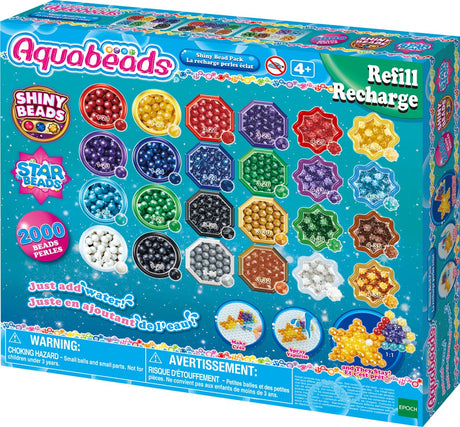 Aquabeads navulling glans parel pakket- 2000 parels in 24 kleuren