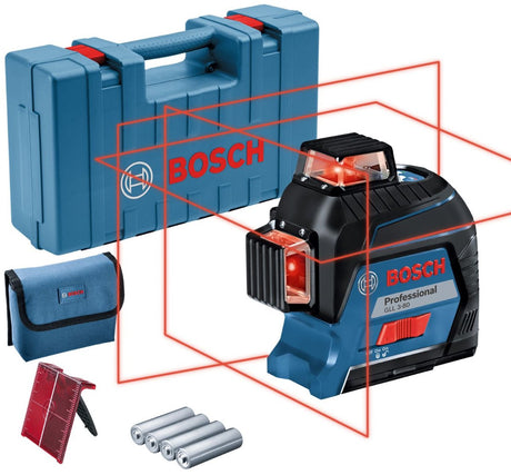 Bosch professional gll 3-80 kruislijnlaser rood 3x 360° in koffer - 0601063s00